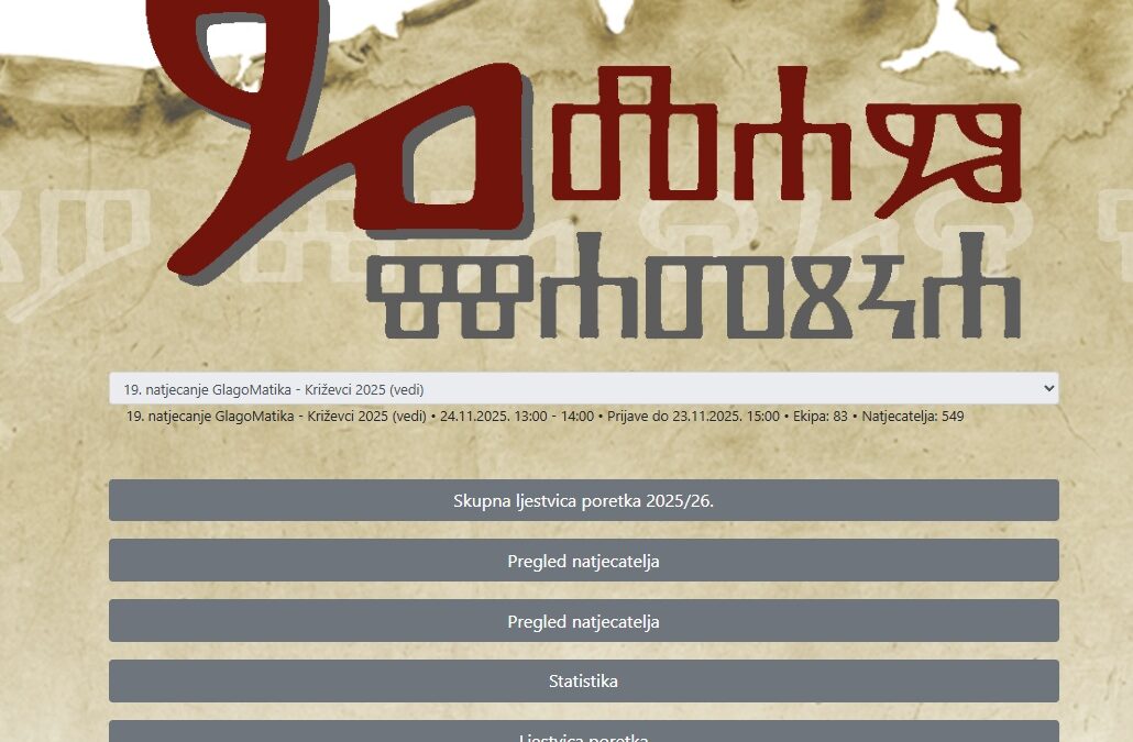 Prvo kvalifikacijsko natjecanje iz GlagoMatike